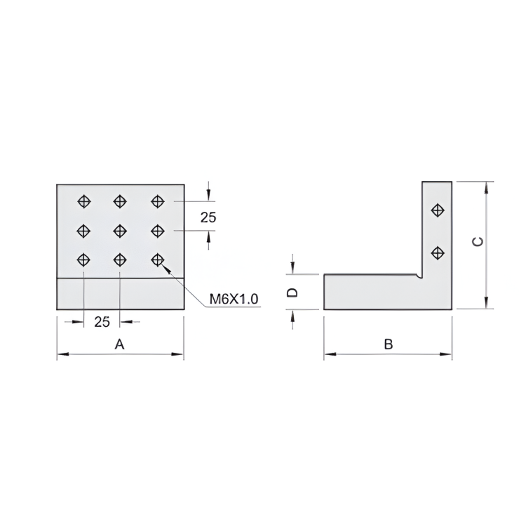 Bàn Gá Góc Bằng Thép - Steel Angle Plates 