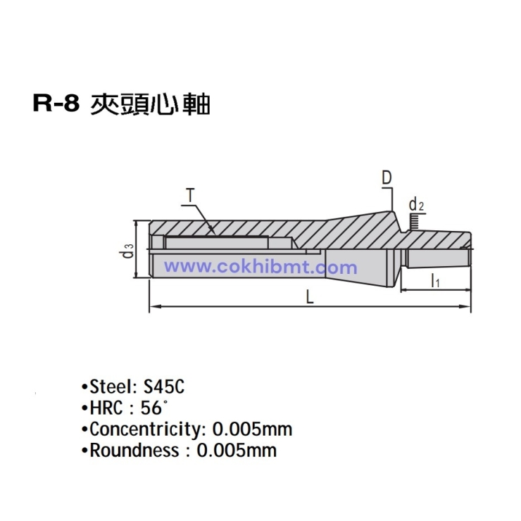 CÁN CHO ĐẦU KẸP MŨI KHOAN R8 BMT - 81500
