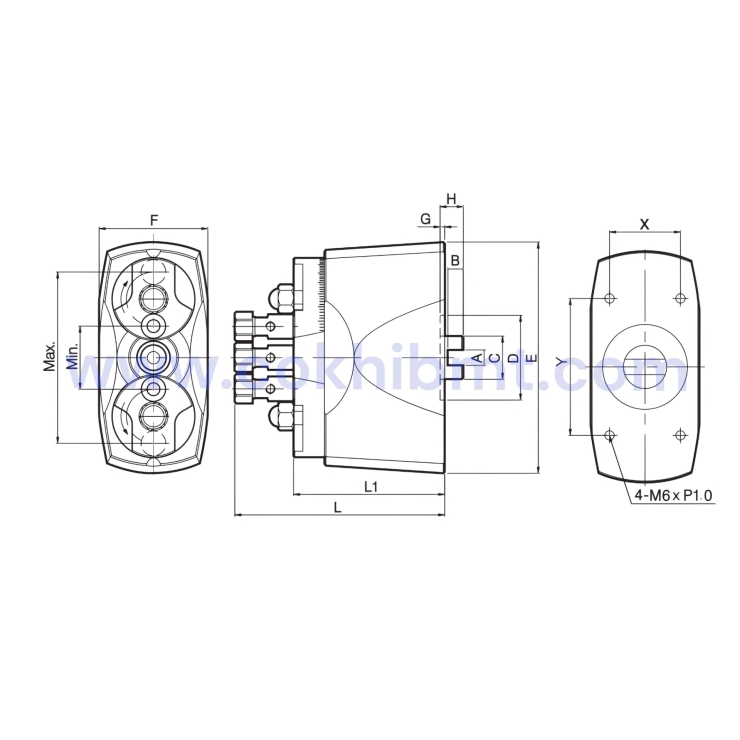 Đầu Khoan 3 Trục Dạng Thẳng - 3 Spindle Linear Boring Head 