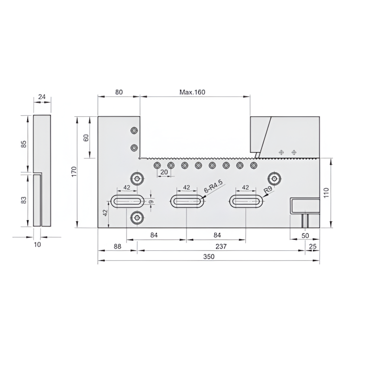 Ê Tô Điều Chỉnh Bằng Thép Không Gỉ Cho Máy Cắt Dây - Adjustable Stainless Steel Vise For Wire Cut 