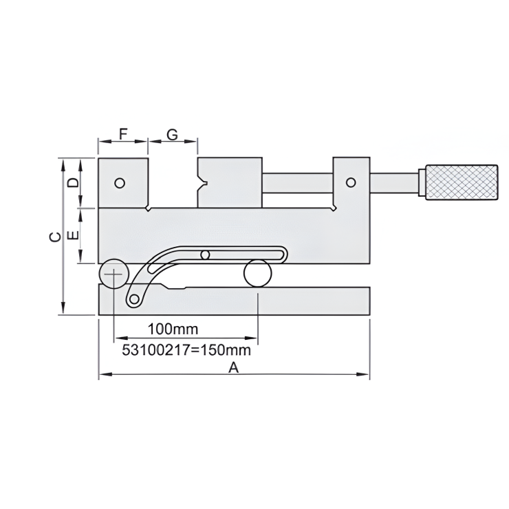 Ê Tô Sin Điều Chỉnh Bằng Vít Me - Screw Feed Sine Vise 