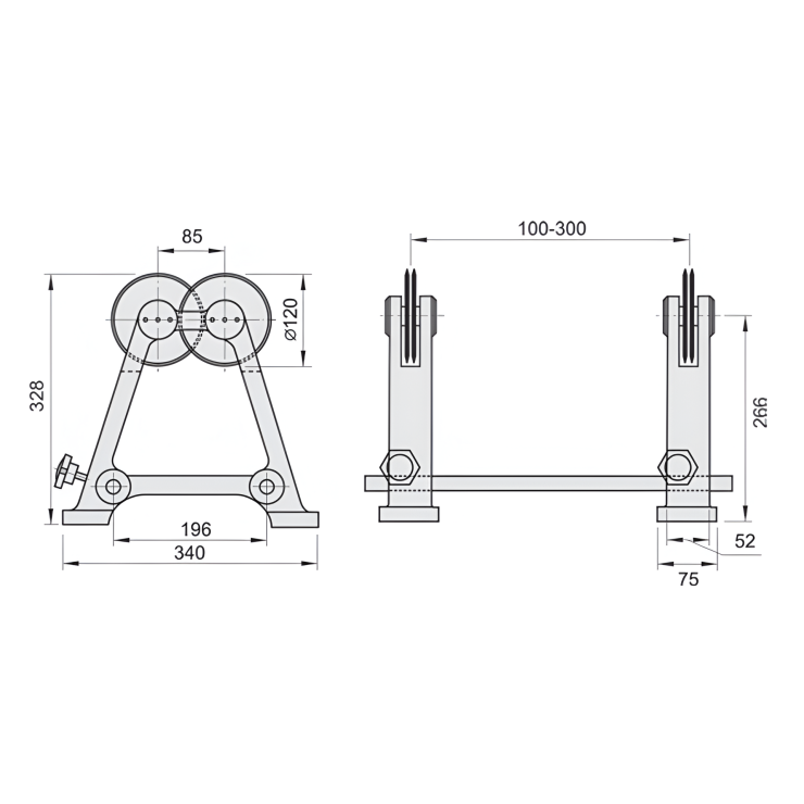 Giá Cân Bằng Đá Mài Dạng Con Lăn - Wheel Balancing Stand (Roller Type)