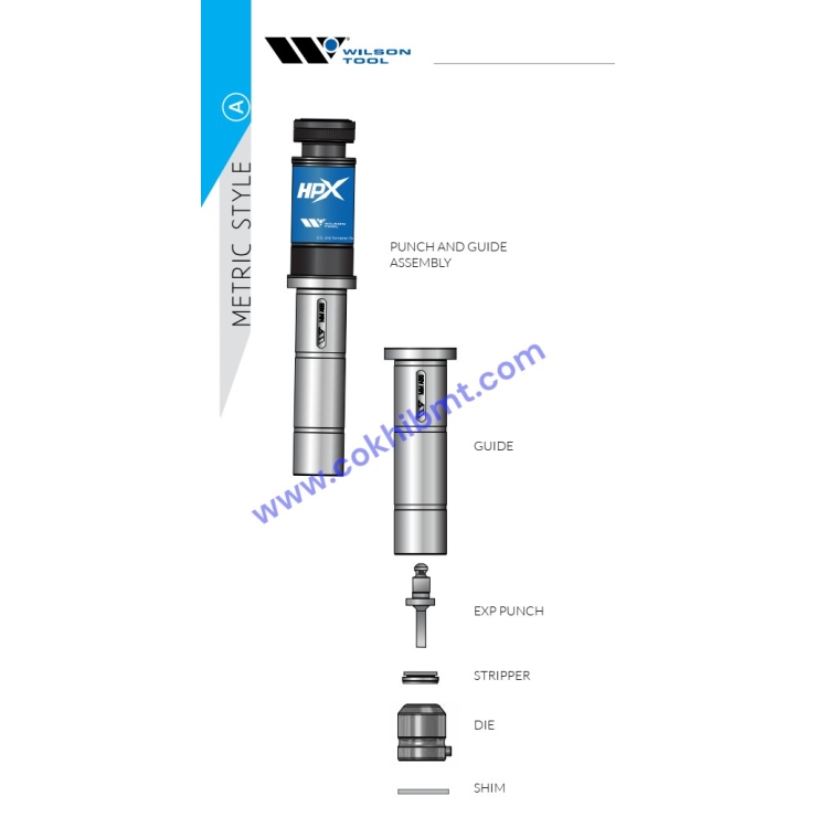 BỘ CHÀY CỐI ĐỘT - PUNCH&DIES HPX A STATION - METRIC STYLE 