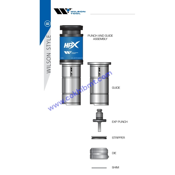 BỘ CHÀY CỐI ĐỘT - PUNCH&DIES HPX B STATION - METRIC STYLE 