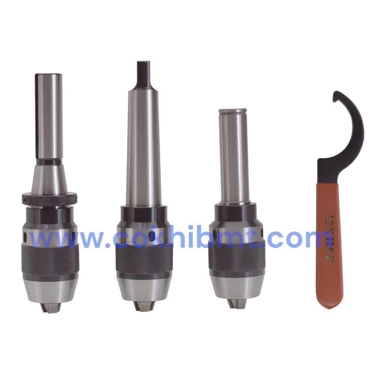 Đầu Kẹp Mũi Khoan Không Khóa Liền Cán - Keyless Drill Chuck with Integrated Shank 