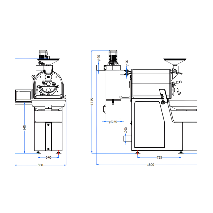 Máy Rang Cà Phê 3Kg 