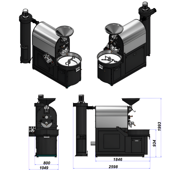 Máy Rang Cà Phê 12Kg 