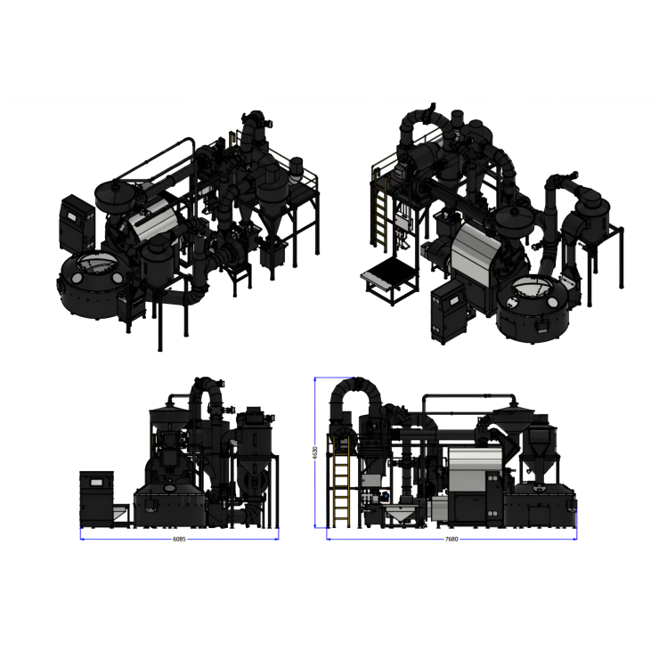 Máy Rang Cà Phê 120Kg 