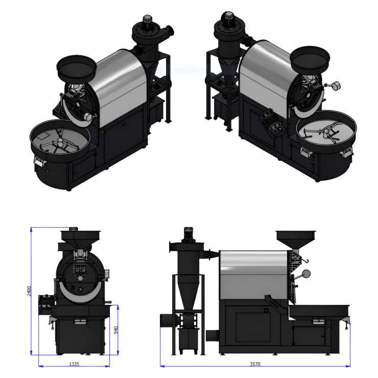 Máy Rang Cà Phê 30Kg 