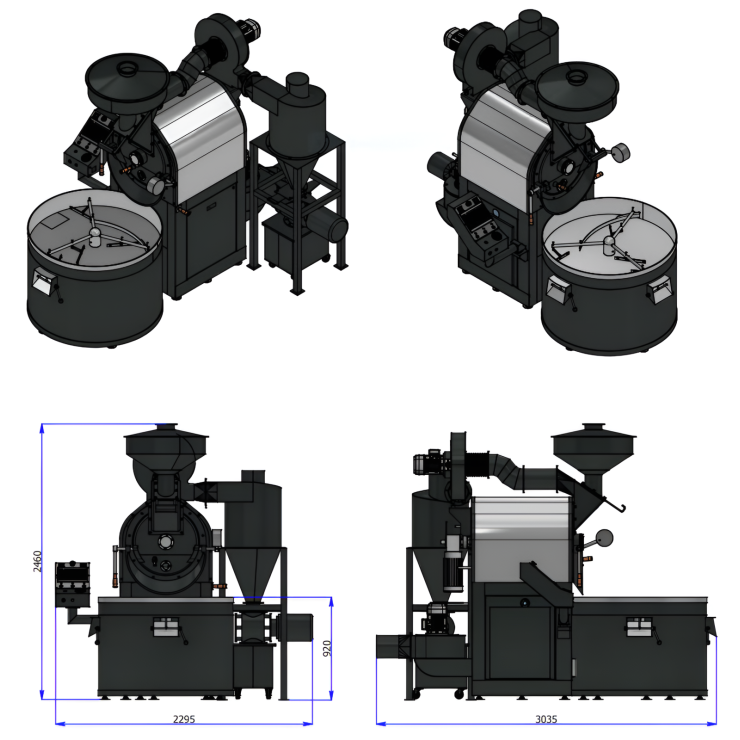 Máy Rang Cà Phê 30Kg 