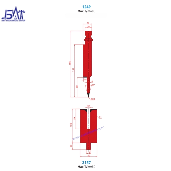 Bộ Dao Cối Chấn Gấp Mép-1249/3157