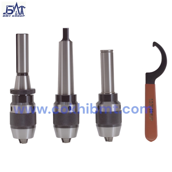 Đầu Kẹp Mũi Khoan Không Khóa Liền Cán - Keyless Drill Chuck with Integrated Shank 