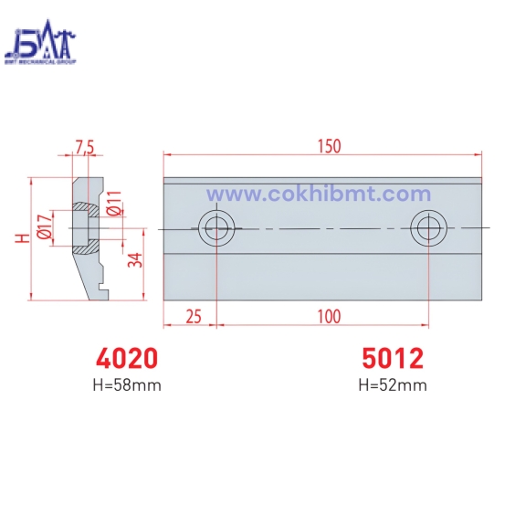 Thanh Kẹp Dao - 4020/5012 